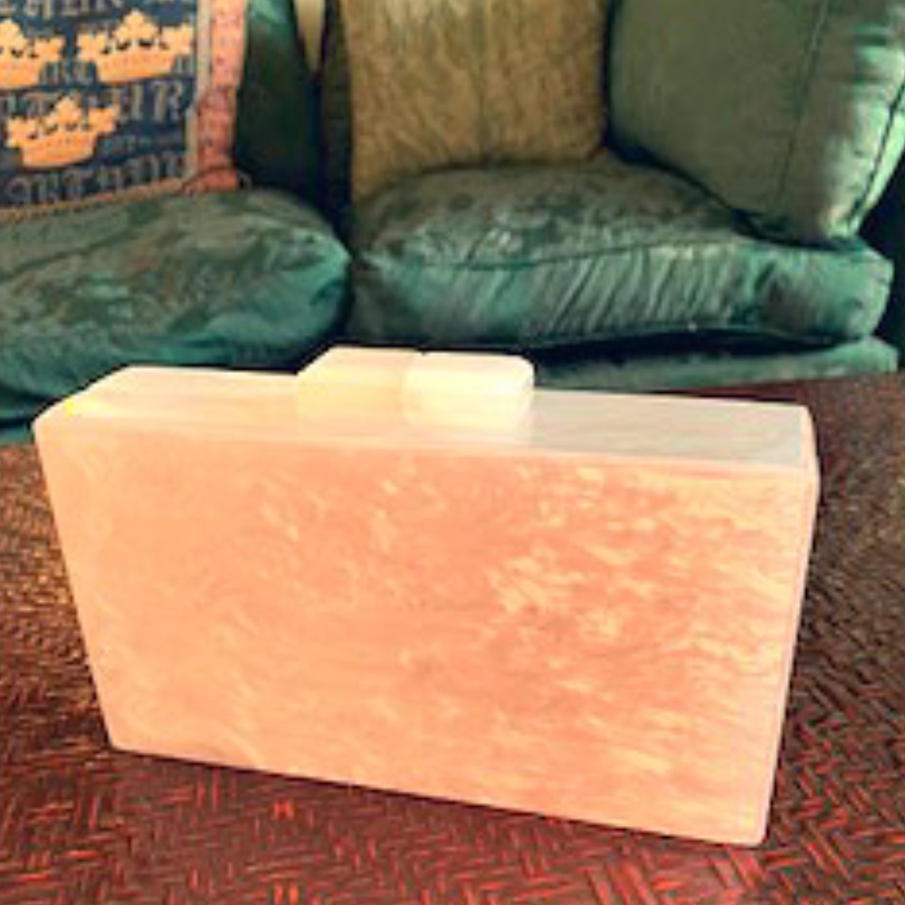 Pearl Acrylic Box Clutch